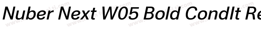 Nuber Next W05 Bold CondIt Regular字体转换